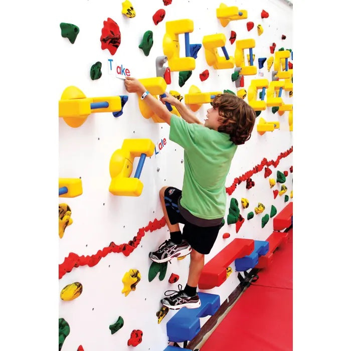 Everlast adaptive climbing wall side perspective.