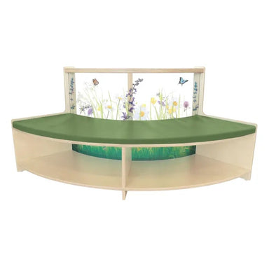 Nature view curve in sofa front view.