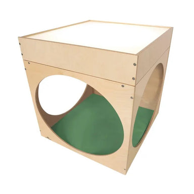 Whitney Brothers LED creative cube with mat side view.