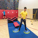 Everlast ninja course demonstration with two participants.