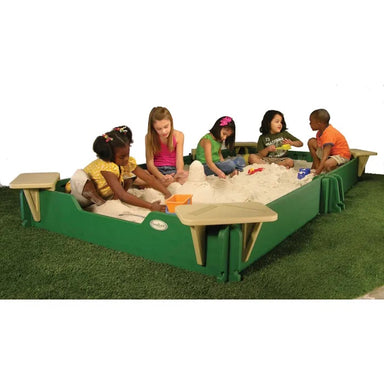 Sandlock Sandbox sandbox side view with participants.