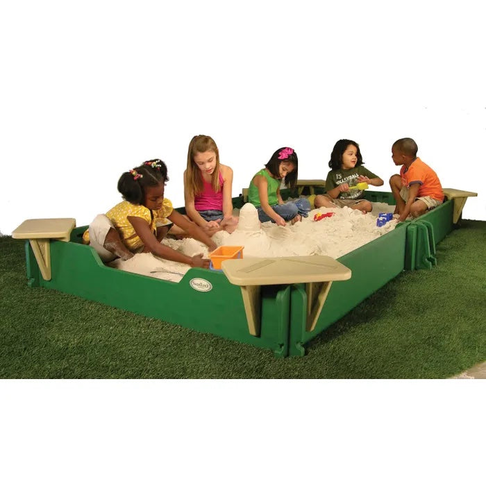 Sandlock Sandbox sandbox side view with participants.