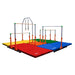 Sportime elite kids 4 circuit station set with mats side view.