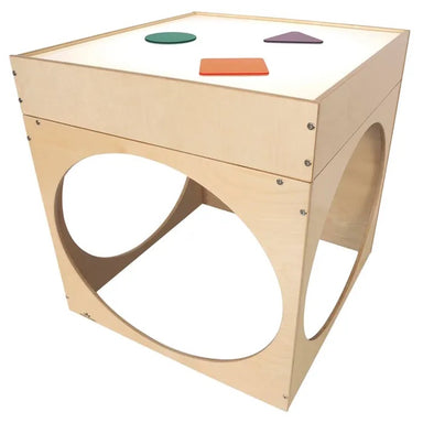Whitney Brothers superbright LED creative cube table view.